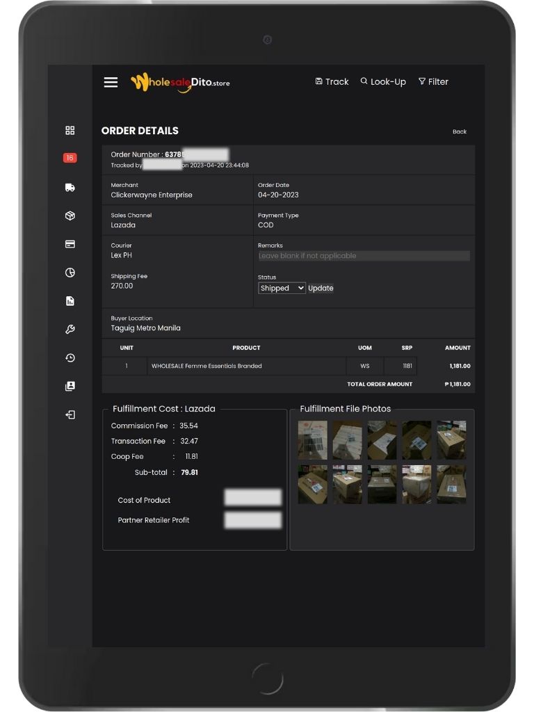 Seller documenting packed orders with photos to prevent fraudulent Lazada returns